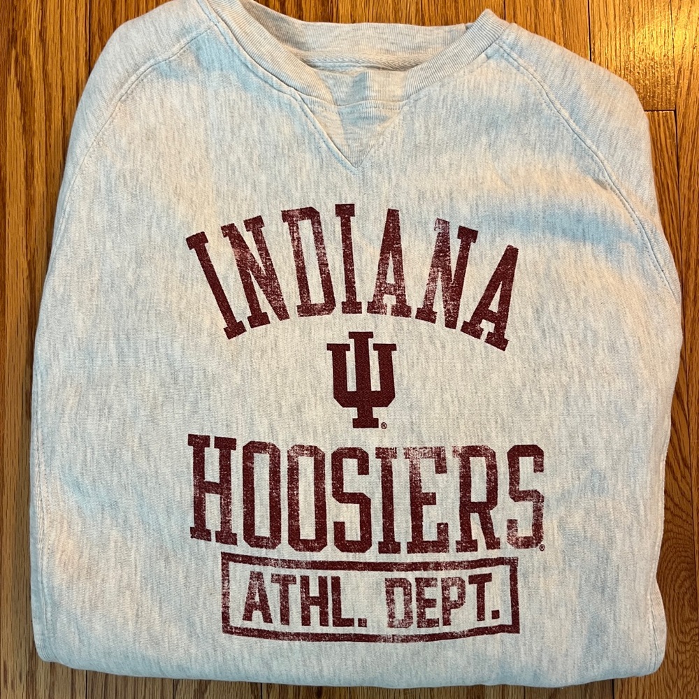 Rivalry Threads Gray Indiana Hoosiers Sweatshirt